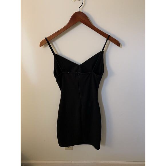 Windsor Dress Womens Size Small Black Open Front Sleeveless Bodycon Above Knee - Picture 3 of 6